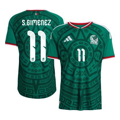 S.GIMENEZ #11 Mexico Home Jersey - 2026 World Cup Green Player