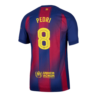 PEDRI #8 Barcelona Domicile Maillot 2025/26 Rouge&Bleu Joueur - UCL