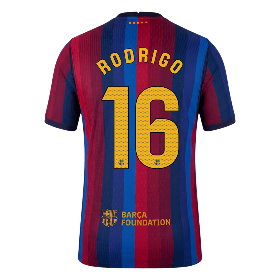 RODRIGO #16 Barcelona Domicile Maillot 2026/27 Rouge&Bleu Joueur