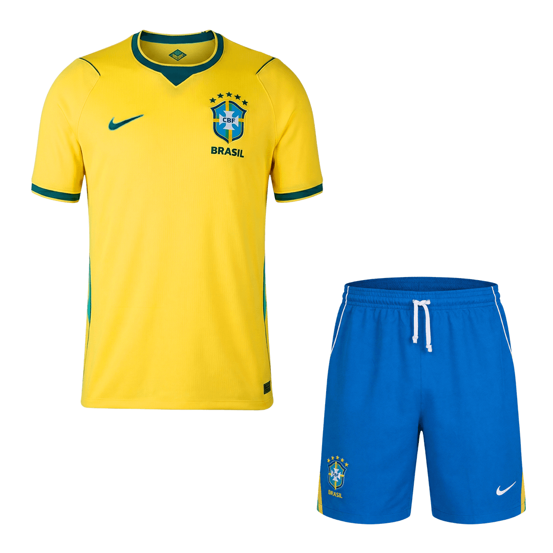 Men Brésil Domicile Maillot Kit - Coupe du Monde 2026 Jaune - Super