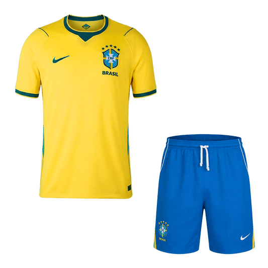 Hommes Brésil Domicile Maillot Kit - Coupe du Monde 2026 Jaune - Super