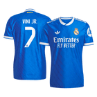 VINI JR. #7 Maillot Troisième Real Madrid 2025/26 Bleu Joueur