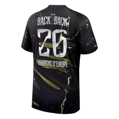 Champions of Europe #26 PSG Maillot 2025/26 Noir - CHAMPIONS OF EUROPE