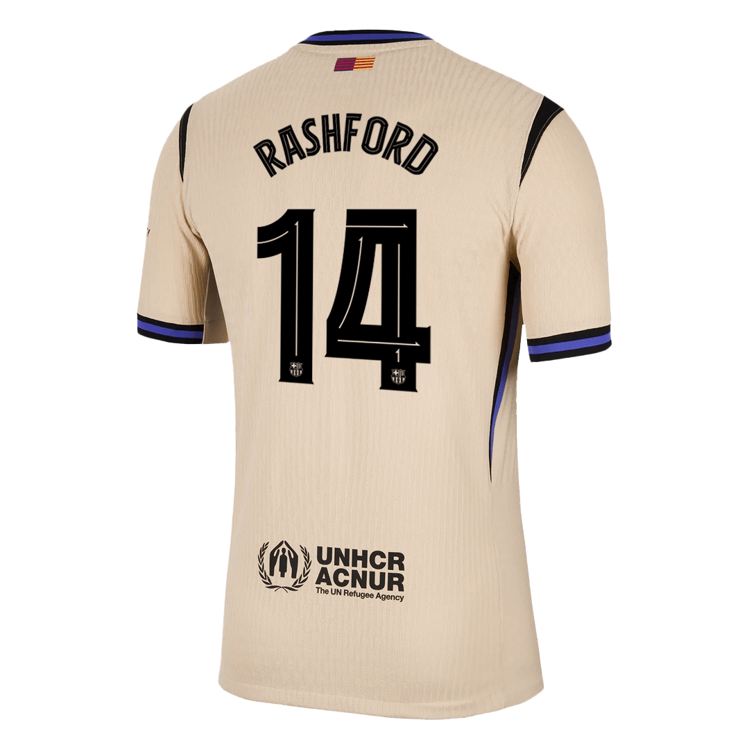 RASHFORD #14 Maillot Extérieur Barcelone 2025/26 Jaune Joueur - UCL