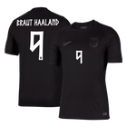 BRAUT HAALAND #9 Norvège Maillot Extérieur - Coupe du Monde 2026 Noir Joueur