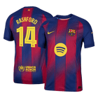 RASHFORD #14 Barcelona Domicile Maillot 2025/26 Rouge&Bleu Joueur - UCL