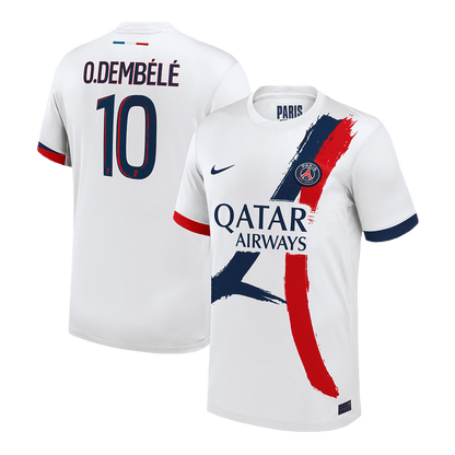O.DEMBÉLÉ #10 PSG Extérieur Maillot 2025/26 Blanc