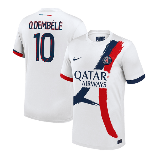 O.DEMBÉLÉ #10 PSG Maillot Extérieur 2025/26 Blanc