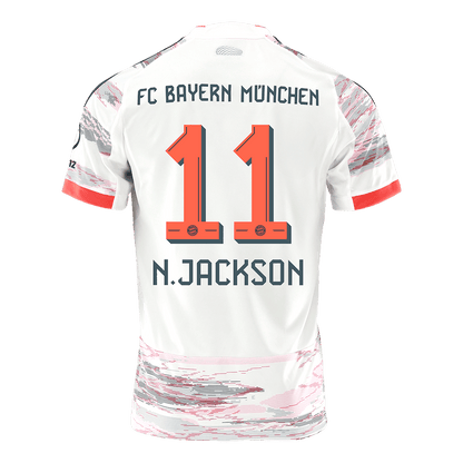 N.JACKSON #11 Bayern Munich Away Jersey 2025/26 White