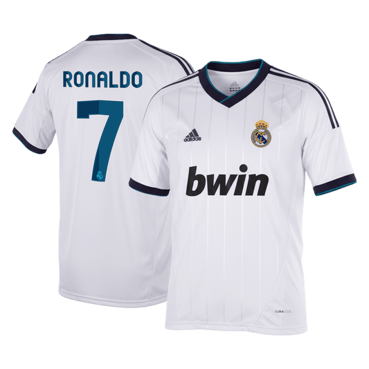 Maillot Rétro RONALDO #7 Real Madrid Domicile 2012/13 Blanc
