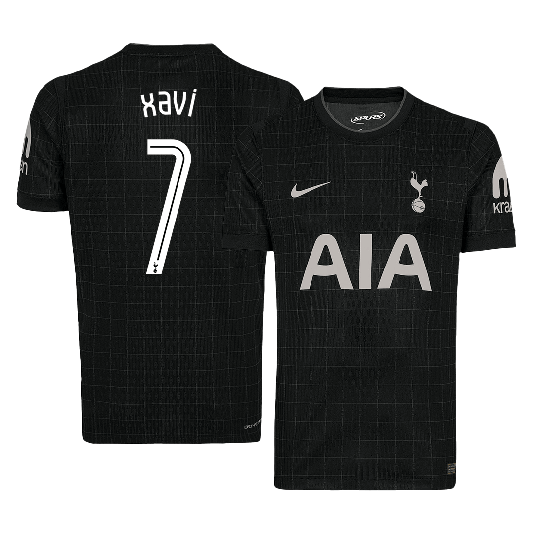 XAVI #7 Tottenham Hotspur Maillot Extérieur 2025/26 Noir - UCL
