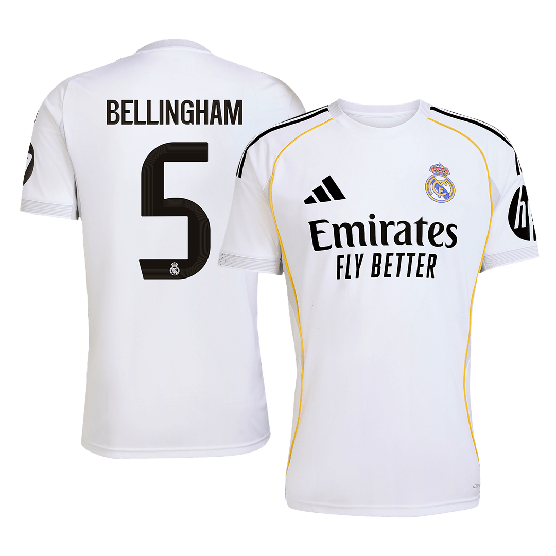 BELLINGHAM #5 Real Madrid Domicile Maillot 2025/26 Blanc - Super