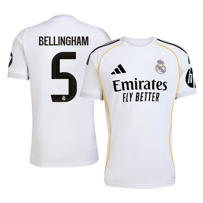 BELLINGHAM #5 Real Madrid Domicile Maillot 2025/26 Blanc - Super