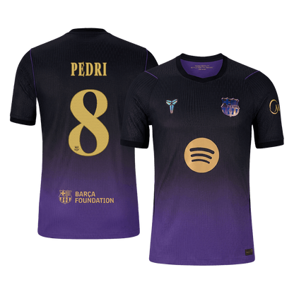 PEDRI #8 Barcelona Extérieur Maillot 2026/27 Black/Purple Joueur - UCL