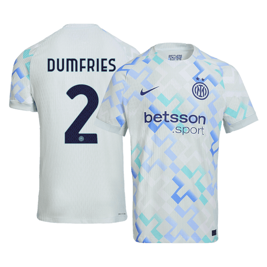DUMFRIES #2 Inter Milan Maillot Extérieur 2025/26 Bleu Joueur