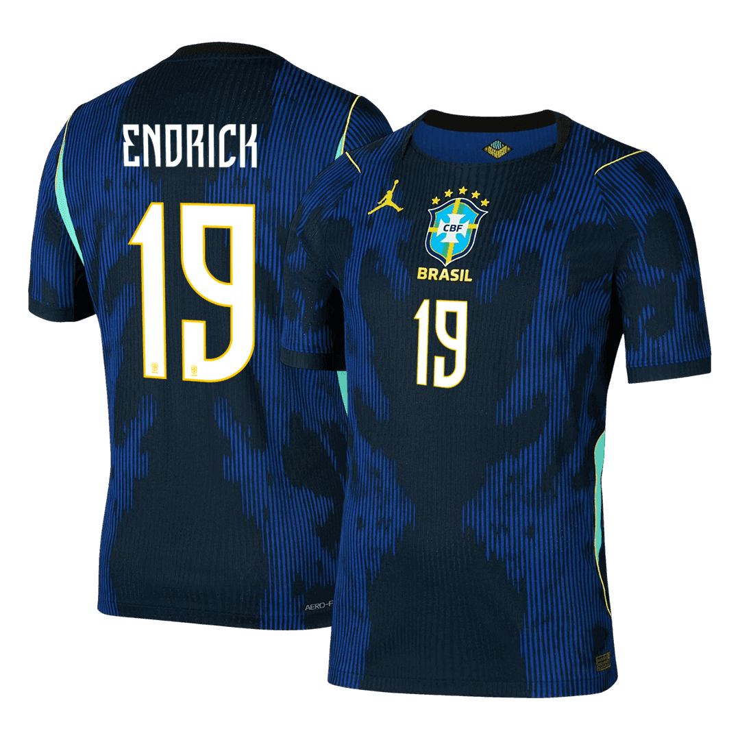 ENDRICK #19 Brazil Away Shirt - 2026 World Cup Navy Player
