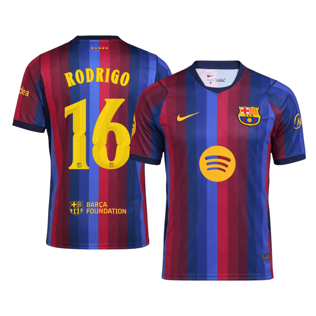 RODRIGO #16 Barcelona Domicile Maillot 2026/27 Blue&Garnet - UCL