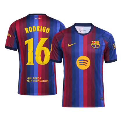 RODRIGO #16 Barcelona Domicile Maillot 2026/27 Blue&Garnet - UCL
