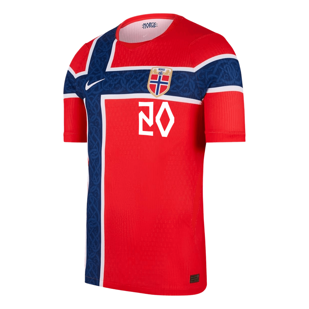 NUSA #20 Norway Home Shirt - 2026 World Cup Red Player