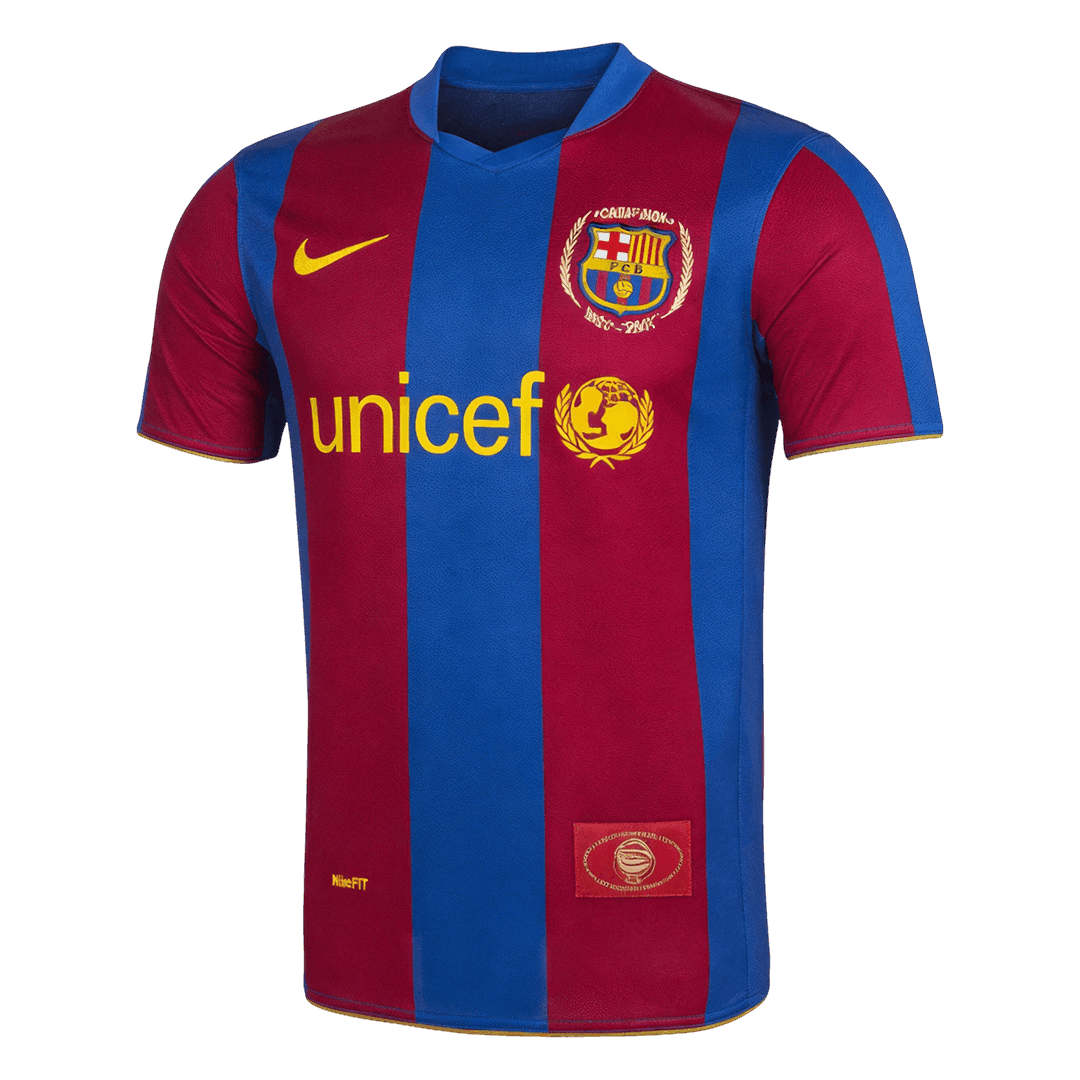 Retro Barcelona Domicile Maillot 2007/08 Blue&Garnet