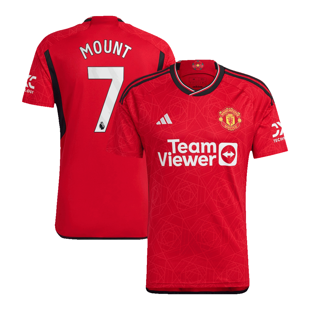 MOUNT #7 Manchester United Domicile Maillot 2023/24 Rouge
