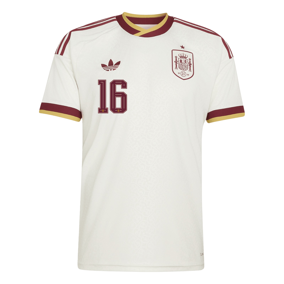 RODRIGO #16 Spain Away Jersey - 2026 World Cup White