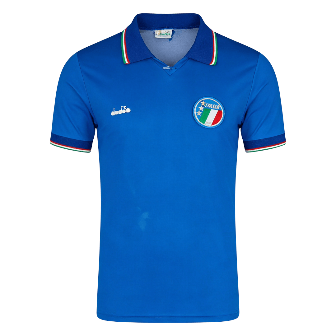 Maillot Rétro Italie Domicile 1990 Bleu