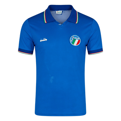 Maillot Rétro Italie Domicile 1990 Bleu