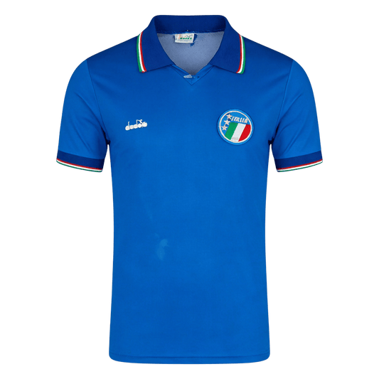 Maillot Rétro Italie Domicile 1990 Bleu