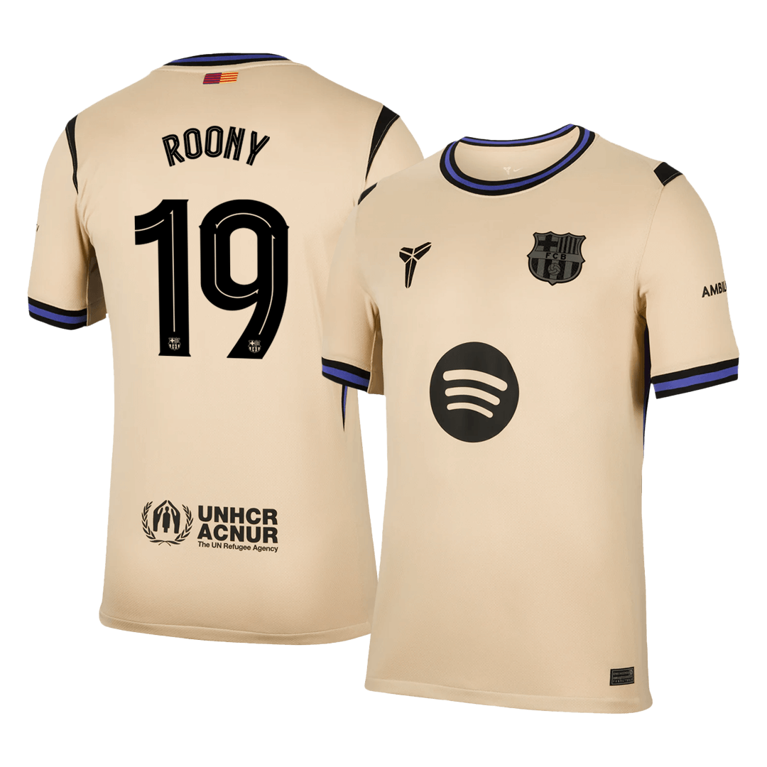 ROONY #19 Barcelone Maillot Extérieur 2025/26 Jaune - UCL