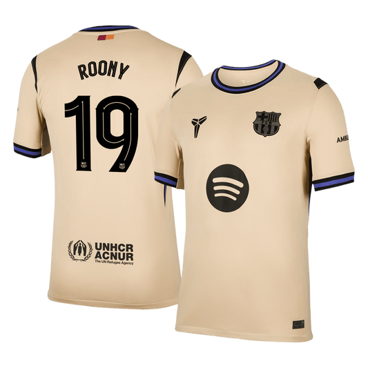 ROONY #19 Barcelone Maillot Extérieur 2025/26 Jaune - UCL