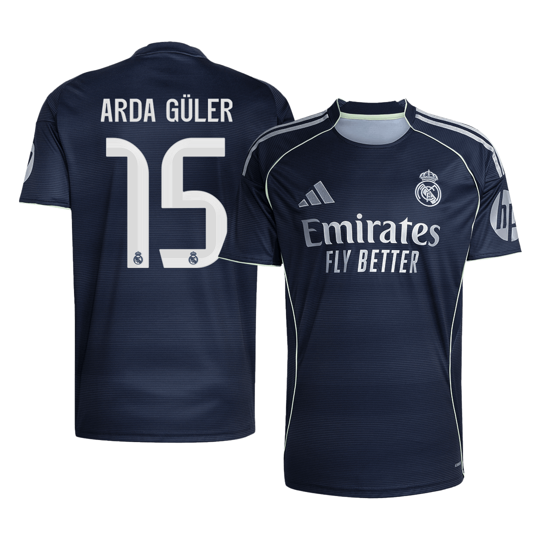 ARDA GÜLER #15 Real Madrid Maillot Extérieur 2025/26 Bleu Marine - Super