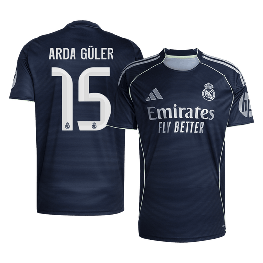 ARDA GÜLER #15 Real Madrid Maillot Extérieur 2025/26 Bleu Marine - Super