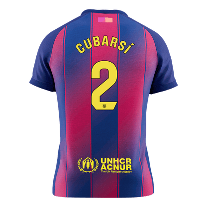 CUBARSÍ #2 Barcelona Domicile Maillot 2025/26 Rouge&Bleu - Super