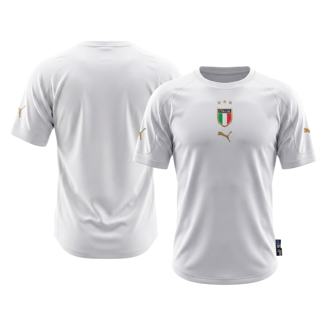 Maillot Rétro Italie Extérieur 2004 Blanc