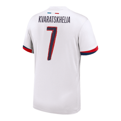 KVARATSKHELIA #7 PSG Maillot Extérieur 2025/26 Blanc - UCL