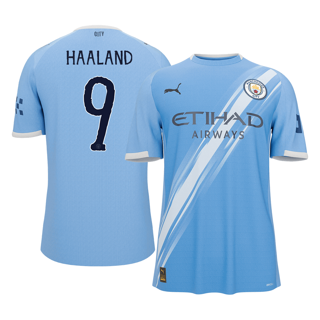HAALAND #9 Manchester City Domicile Maillot - Coupe du Monde 2025/26 Bleu - Super