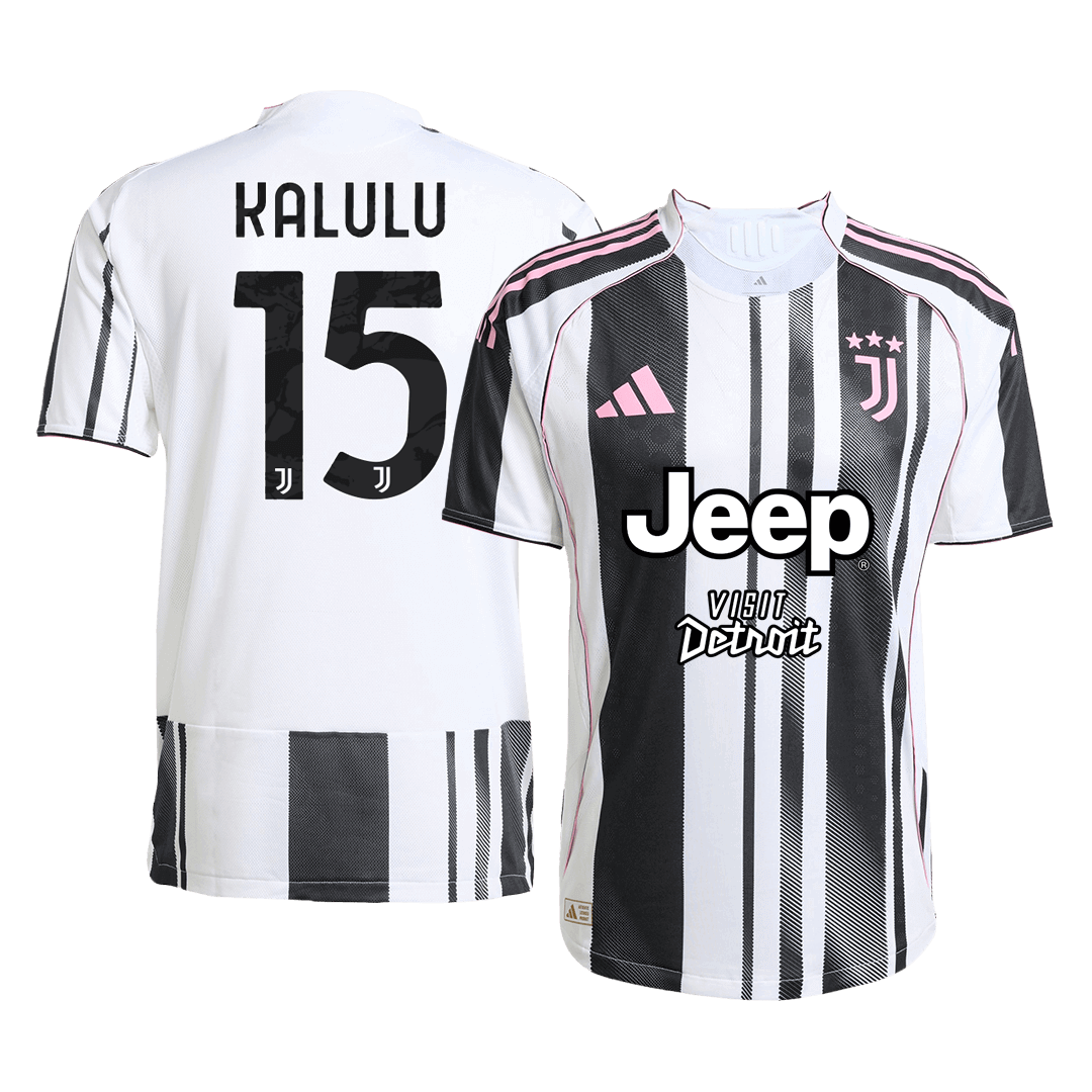 KALULU #15 Juventus Domicile Maillot 2025/26 Noir&Blanc Joueur