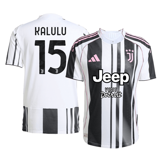 KALULU #15 Juventus Domicile Maillot 2025/26 Noir&Blanc Joueur