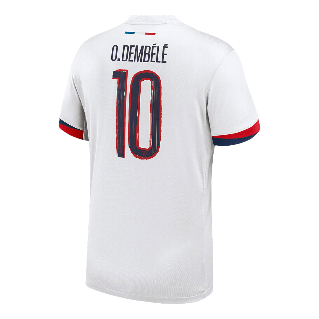 O.DEMBÉLÉ #10 PSG Maillot Extérieur 2025/26 Blanc - LDC