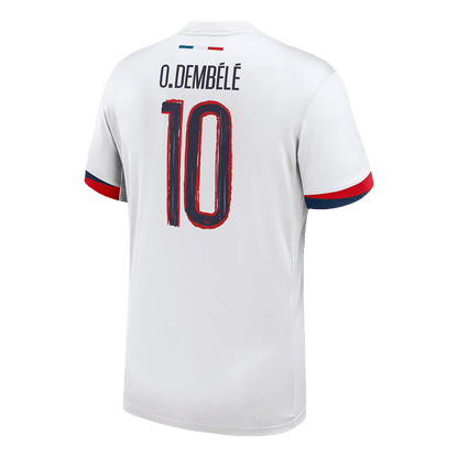 O.DEMBÉLÉ #10 PSG Maillot Extérieur 2025/26 Blanc - LDC