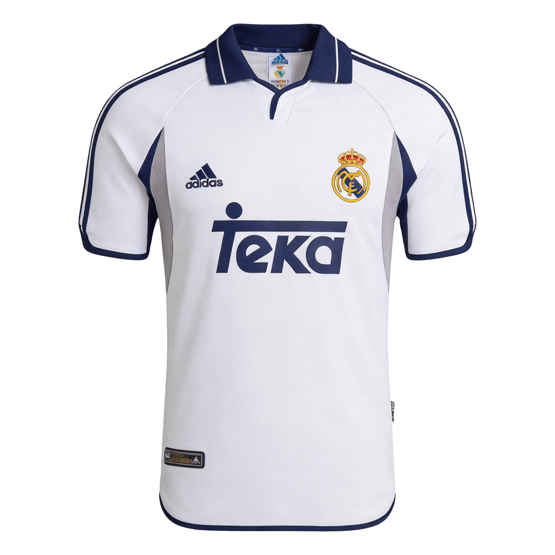 Maillot Rétro Real Madrid Domicile 2000/01 Blanc