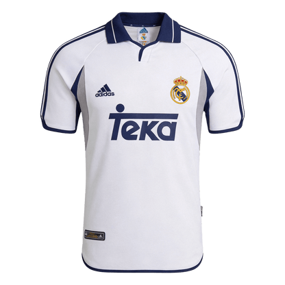 Maillot Rétro Real Madrid Domicile 2000/01 Blanc