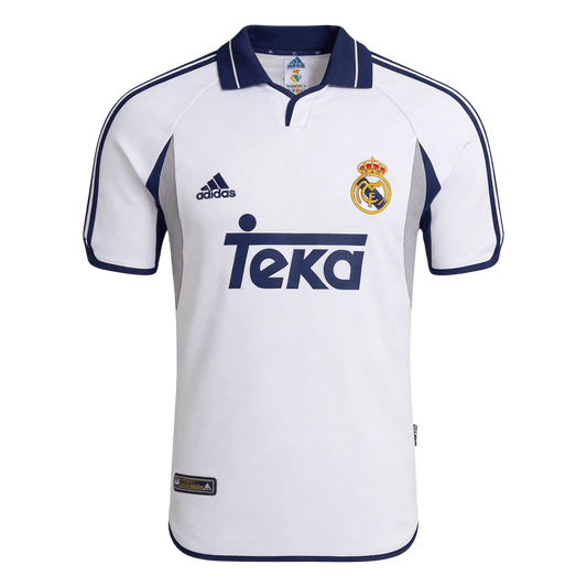 Maillot Rétro Real Madrid Domicile 2000/01 Blanc