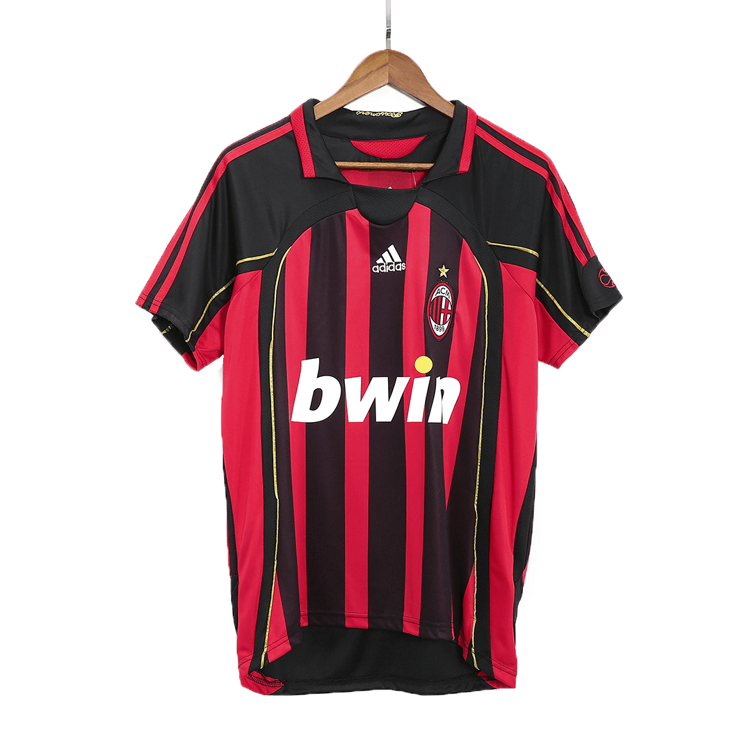 Maillot Rétro AC Milan Domicile 2006/07 Rouge et Noir