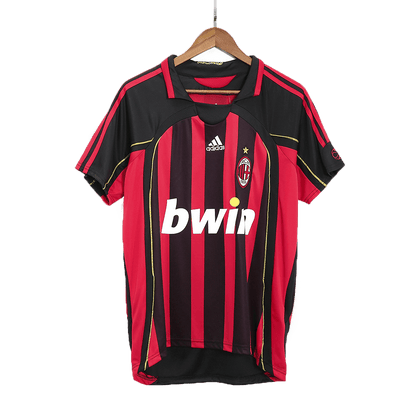 Maillot Rétro AC Milan Domicile 2006/07 Rouge et Noir