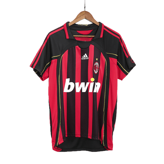Maillot Rétro AC Milan Domicile 2006/07 Rouge et Noir