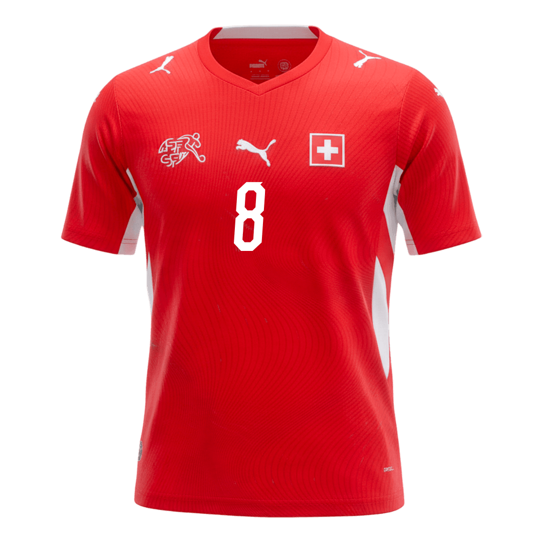 REULER #8 Suisse Domicile Maillot - Coupe du Monde 2026 Rouge