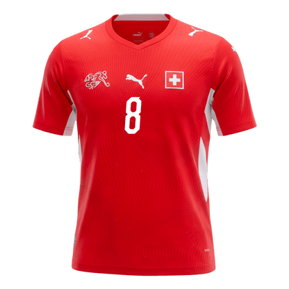 REULER #8 Suisse Domicile Maillot - Coupe du Monde 2026 Rouge
