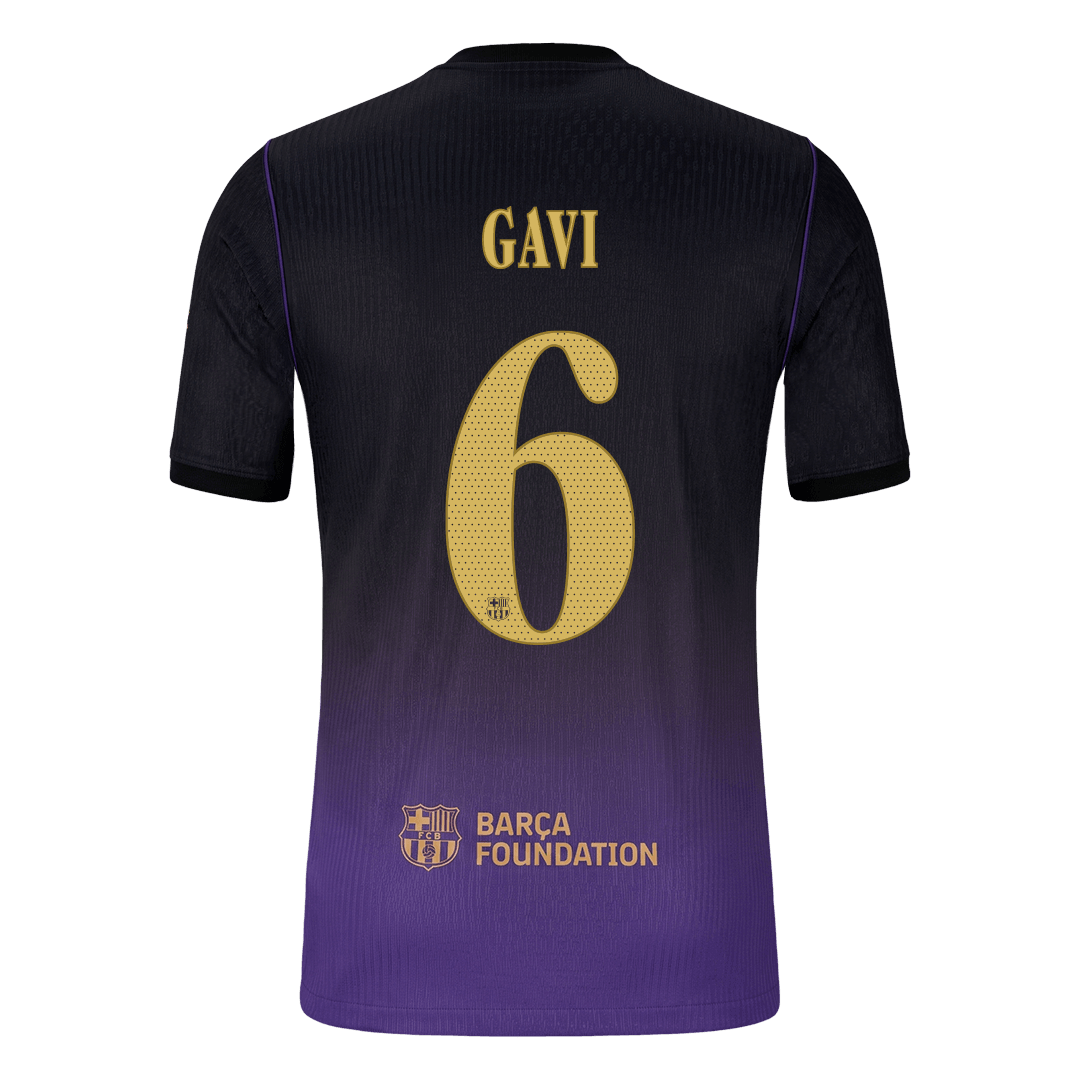 GAVI #6 Barcelona Extérieur Maillot 2026/27 Black/Purple Joueur - UCL